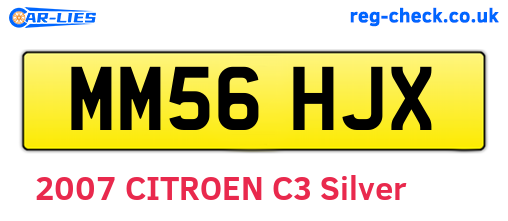 MM56HJX are the vehicle registration plates.