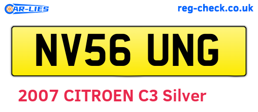 NV56UNG are the vehicle registration plates.