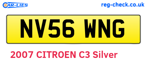 NV56WNG are the vehicle registration plates.