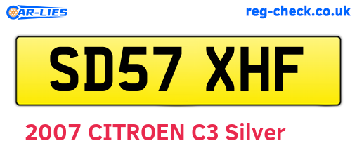 SD57XHF are the vehicle registration plates.