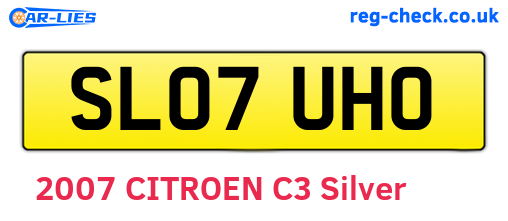 SL07UHO are the vehicle registration plates.