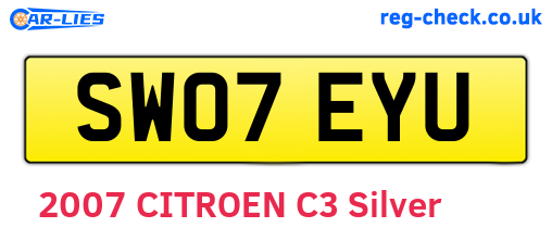 SW07EYU are the vehicle registration plates.