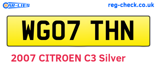 WG07THN are the vehicle registration plates.