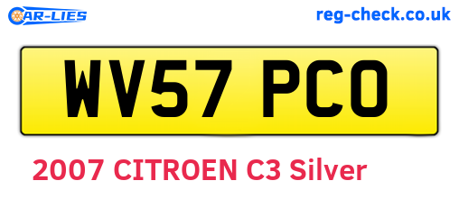 WV57PCO are the vehicle registration plates.