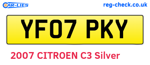 YF07PKY are the vehicle registration plates.