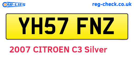 YH57FNZ are the vehicle registration plates.