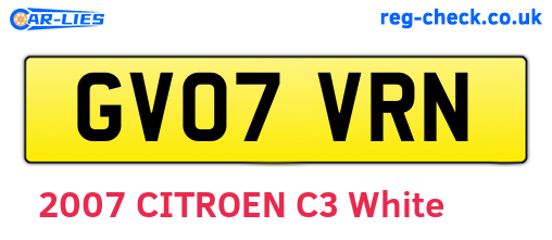 GV07VRN are the vehicle registration plates.