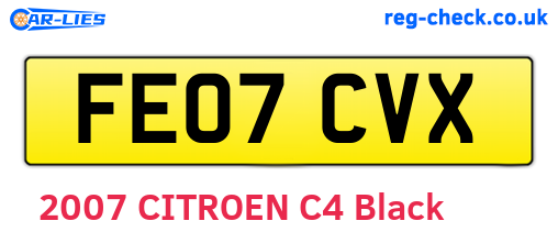 FE07CVX are the vehicle registration plates.