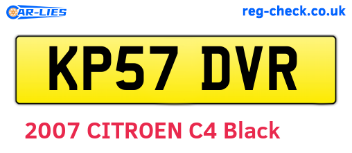 KP57DVR are the vehicle registration plates.