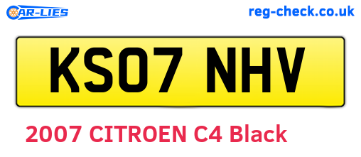 KS07NHV are the vehicle registration plates.