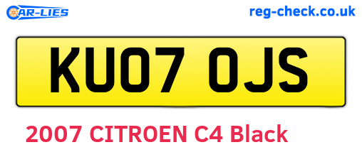 KU07OJS are the vehicle registration plates.