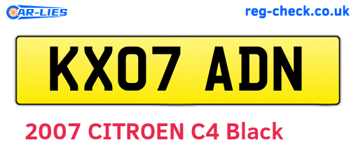 KX07ADN are the vehicle registration plates.