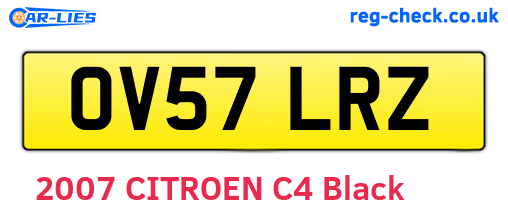 OV57LRZ are the vehicle registration plates.