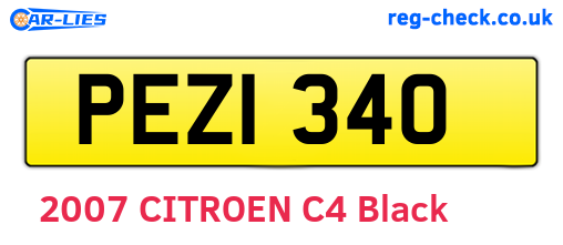 PEZ1340 are the vehicle registration plates.