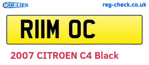 R11MOC are the vehicle registration plates.