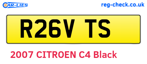 R26VTS are the vehicle registration plates.