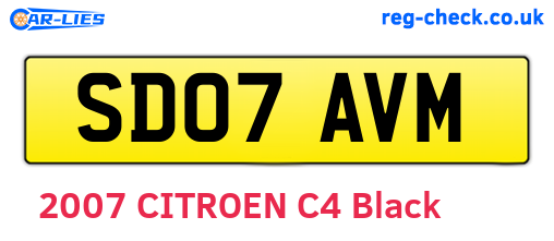 SD07AVM are the vehicle registration plates.