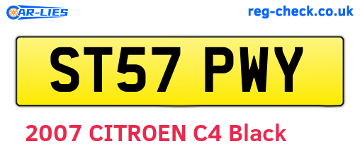ST57PWY are the vehicle registration plates.