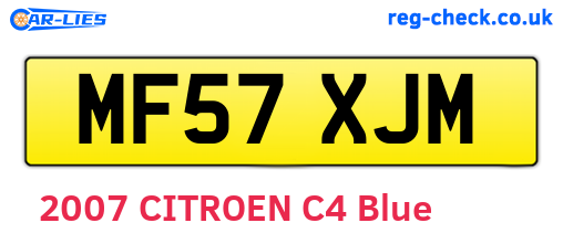 MF57XJM are the vehicle registration plates.
