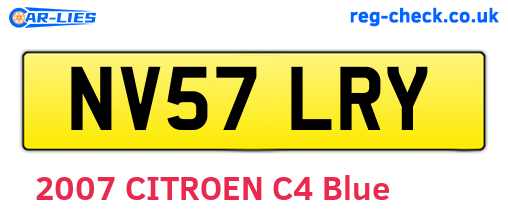 NV57LRY are the vehicle registration plates.