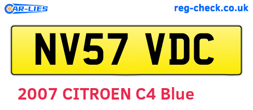NV57VDC are the vehicle registration plates.