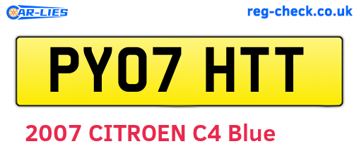 PY07HTT are the vehicle registration plates.