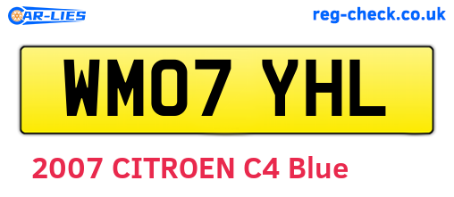 WM07YHL are the vehicle registration plates.