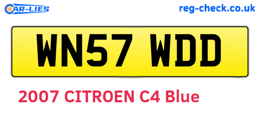 WN57WDD are the vehicle registration plates.