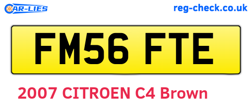 FM56FTE are the vehicle registration plates.