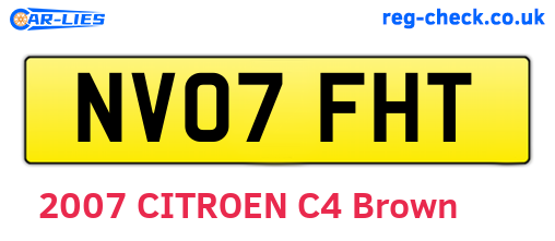 NV07FHT are the vehicle registration plates.