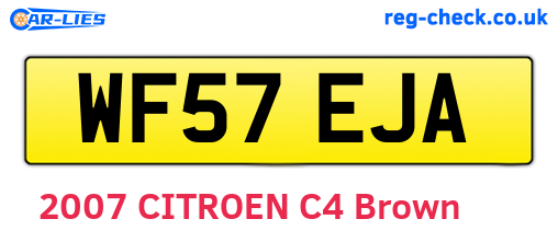 WF57EJA are the vehicle registration plates.