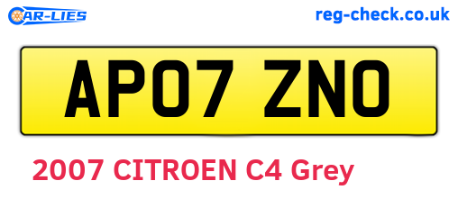 AP07ZNO are the vehicle registration plates.