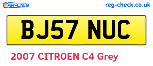 BJ57NUC are the vehicle registration plates.