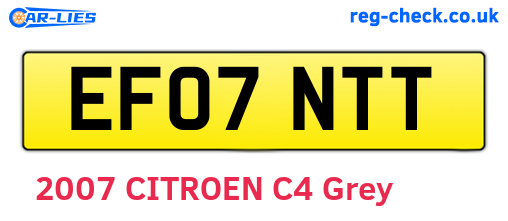 EF07NTT are the vehicle registration plates.