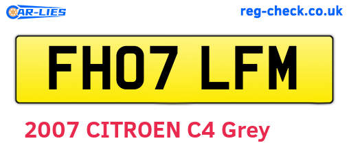 FH07LFM are the vehicle registration plates.