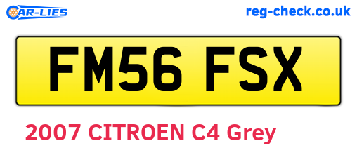 FM56FSX are the vehicle registration plates.