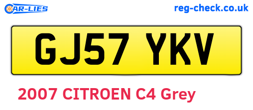 GJ57YKV are the vehicle registration plates.