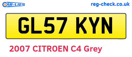 GL57KYN are the vehicle registration plates.