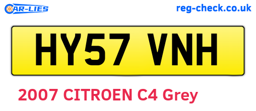HY57VNH are the vehicle registration plates.