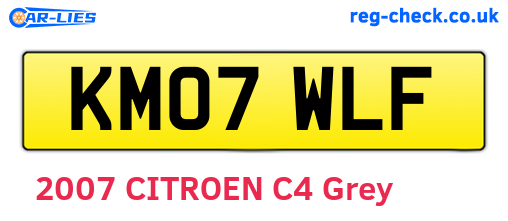 KM07WLF are the vehicle registration plates.