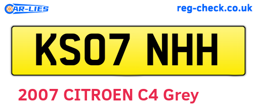 KS07NHH are the vehicle registration plates.