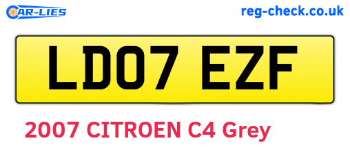LD07EZF are the vehicle registration plates.