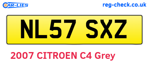 NL57SXZ are the vehicle registration plates.