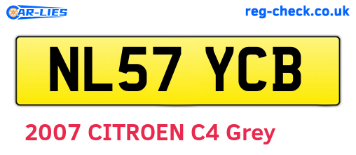 NL57YCB are the vehicle registration plates.