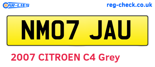 NM07JAU are the vehicle registration plates.