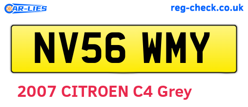 NV56WMY are the vehicle registration plates.