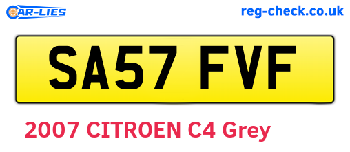 SA57FVF are the vehicle registration plates.