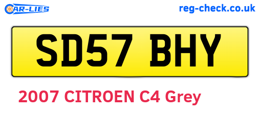 SD57BHY are the vehicle registration plates.