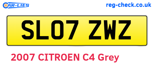 SL07ZWZ are the vehicle registration plates.