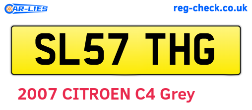 SL57THG are the vehicle registration plates.